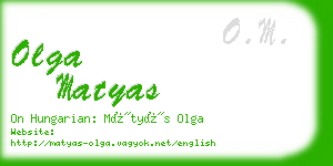 olga matyas business card
